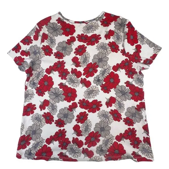 White Stag Shirt XXL Bloomcore Crew Neck Cottagecore Comfort Floral Hawiian Tee - Picture 2 of 9